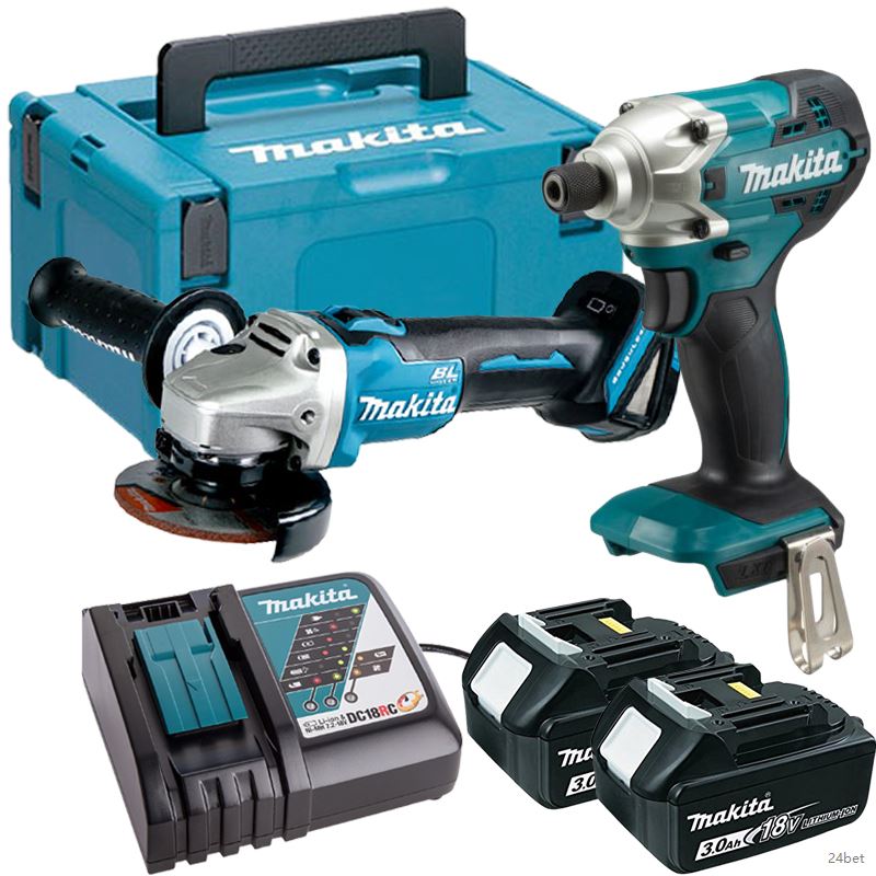 Combo Makita - Máy Vặn Vít + Máy Mài Góc Dùng Pin 18V DLX2395J